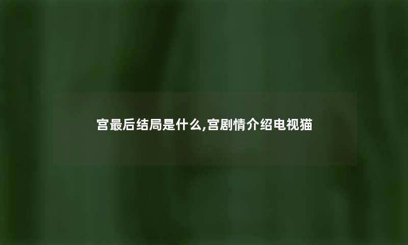 宫这里要说结局是什么,宫剧情介绍电视猫
