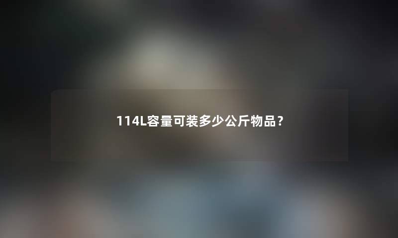 114L容量可装多少公斤物品？