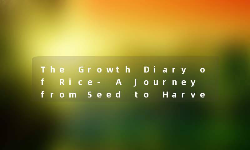 The Growth Diary of Rice- A Journey from Seed to Harvest