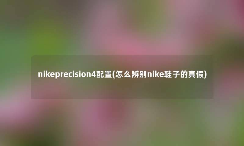 nikeprecision4配置(怎么辨别nike鞋子的真假)
