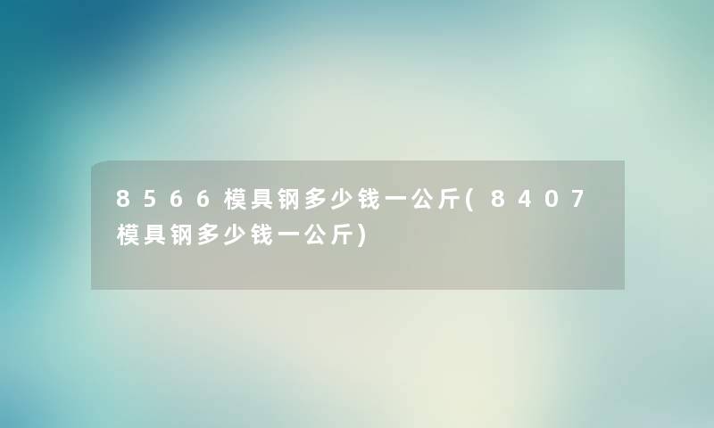 8566模具钢多少钱一公斤(8407模具钢多少钱一公斤) 8566模具钢多少钱一公斤(8407模具钢多少钱一公斤)