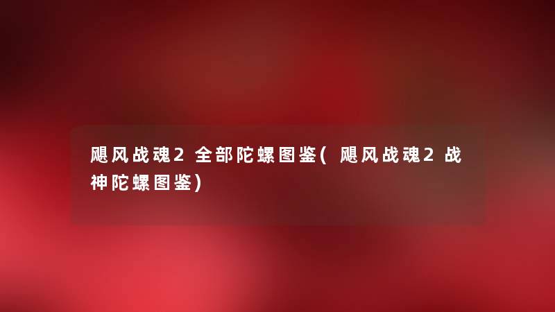 飓风战魂2整理的陀螺讲解(飓风战魂2战神陀螺讲解) 飓风战魂2整理的陀螺讲解(飓风战魂2战神陀螺讲解)