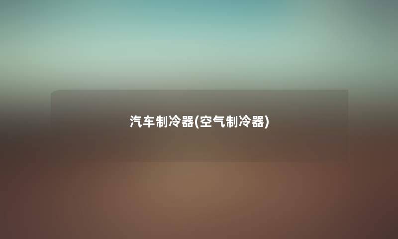 汽车制冷器(空气制冷器) 汽车制冷器(空气制冷器)