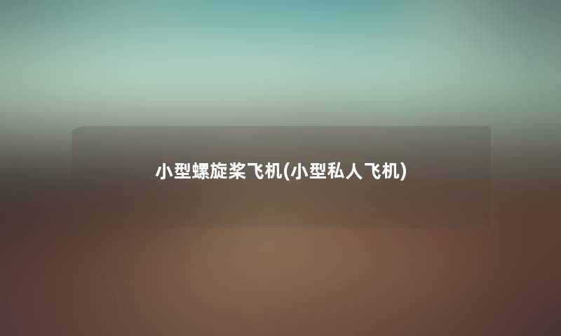 小型螺旋桨飞机(小型私人飞机) 小型螺旋桨飞机(小型私人飞机)