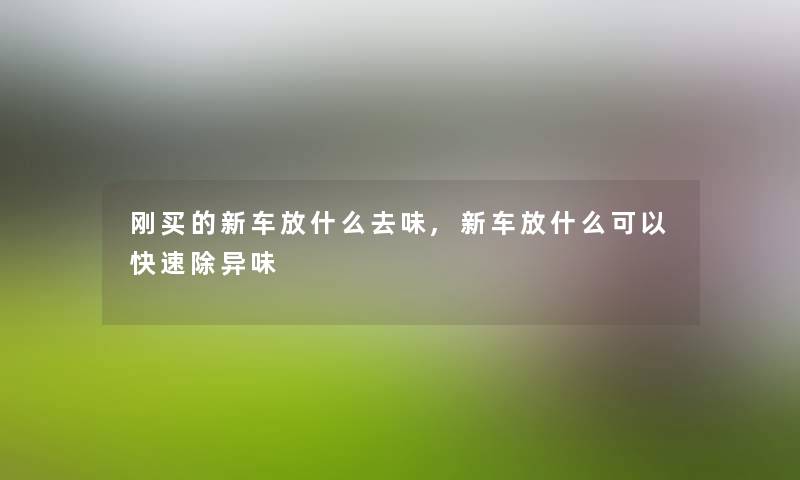 刚买的新车放什么去味,新车放什么可以快速除异味 刚买的新车放什么去味,新车放什么可以快速除异味