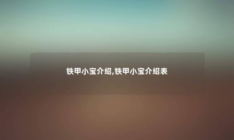 铁甲小宝介绍,铁甲小宝介绍表 铁甲小宝介绍,铁甲小宝介绍表