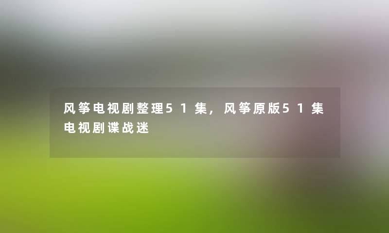 风筝电视剧整理51集,风筝原版51集电视剧谍战迷 风筝电视剧整理51集,风筝原版51集电视剧谍战迷